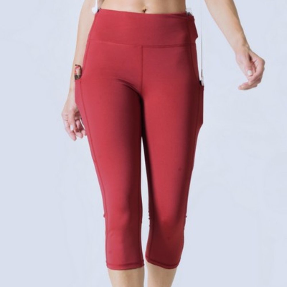 All about POCKETS Yoga capri Leggings Workout - Picture 2 of 4